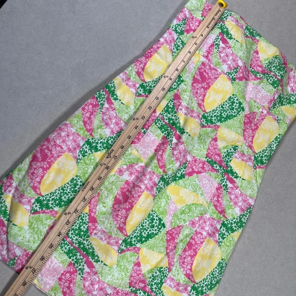 Lilly Pulitzer Franco Multicolor Strapless Dress Sz 6 Tie Back Floral Summer - Picture 9 of 9